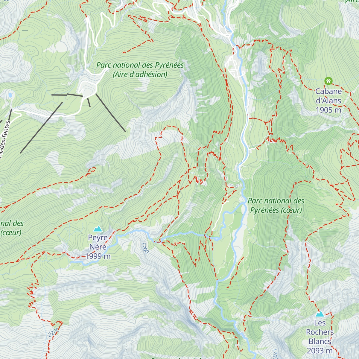 Cabane de Pouey-Aspé map