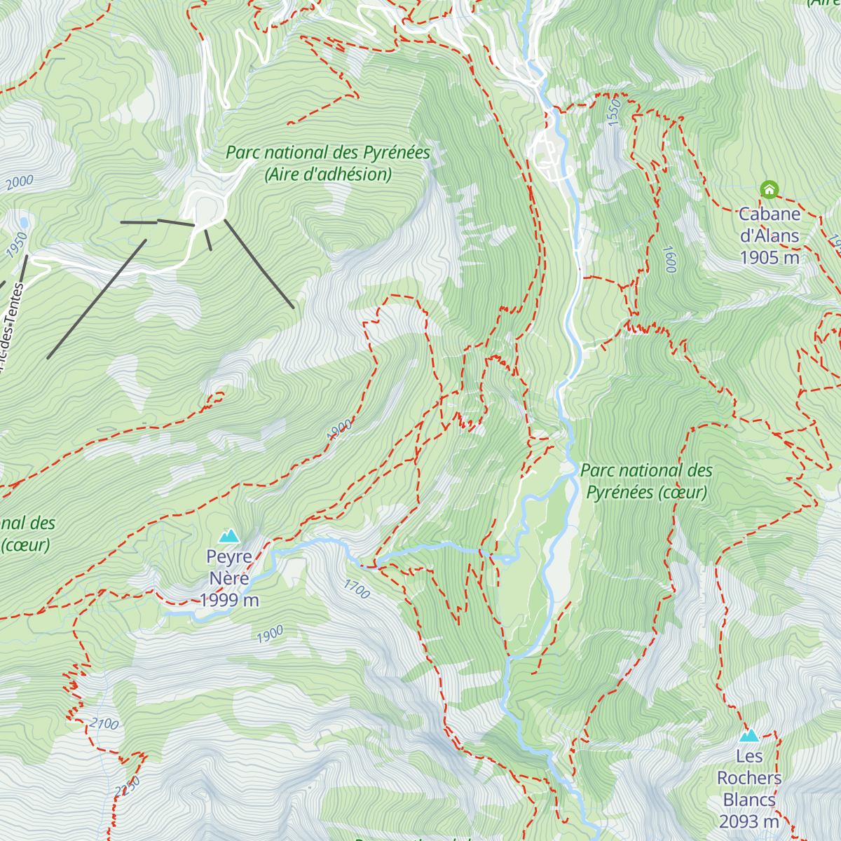 Cabane de Pouey-Aspé map