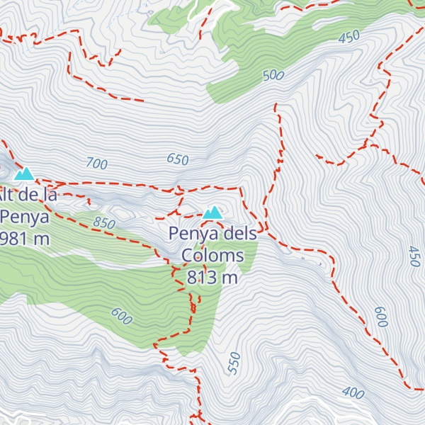 Map of Penya dels Coloms