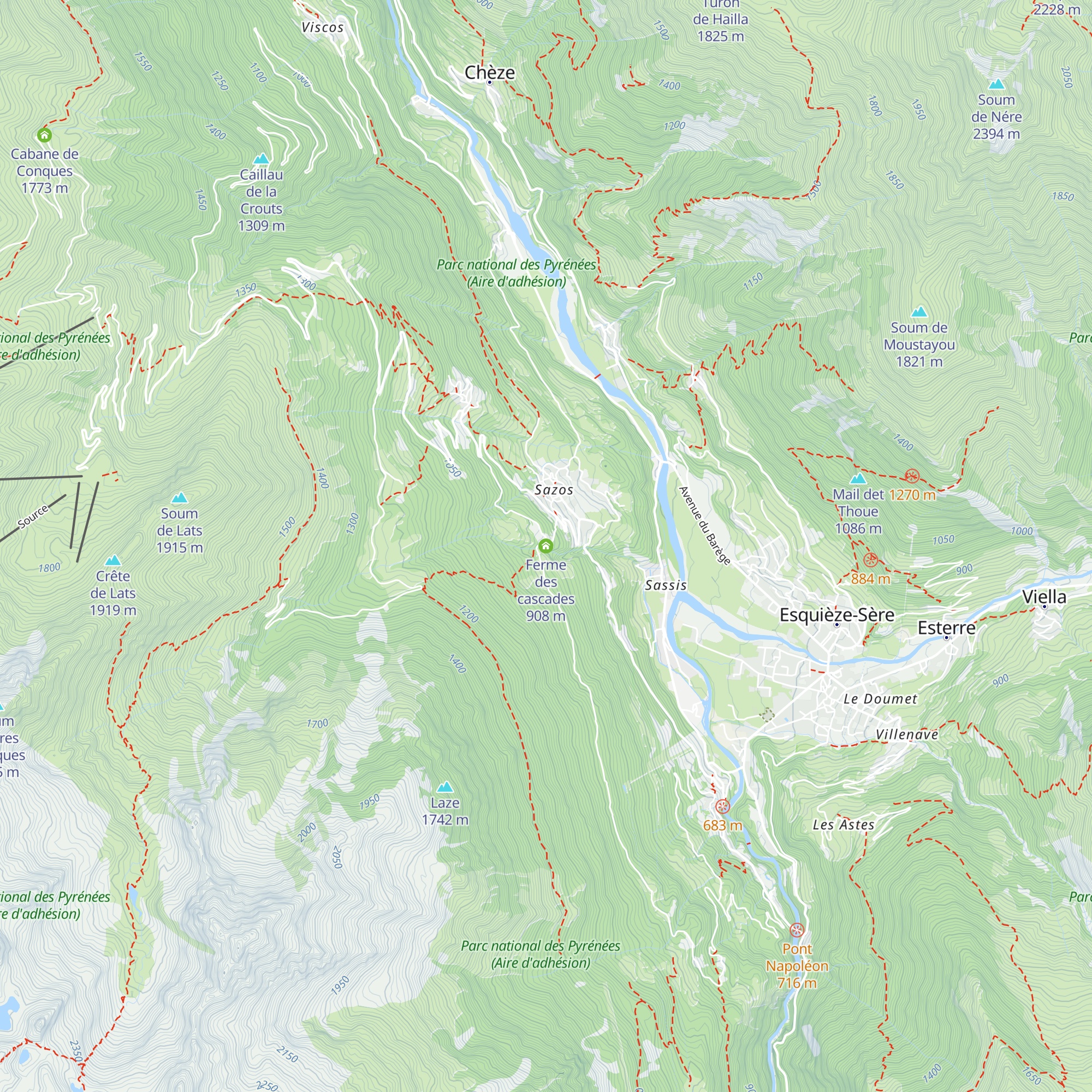 Ferme des cascades map