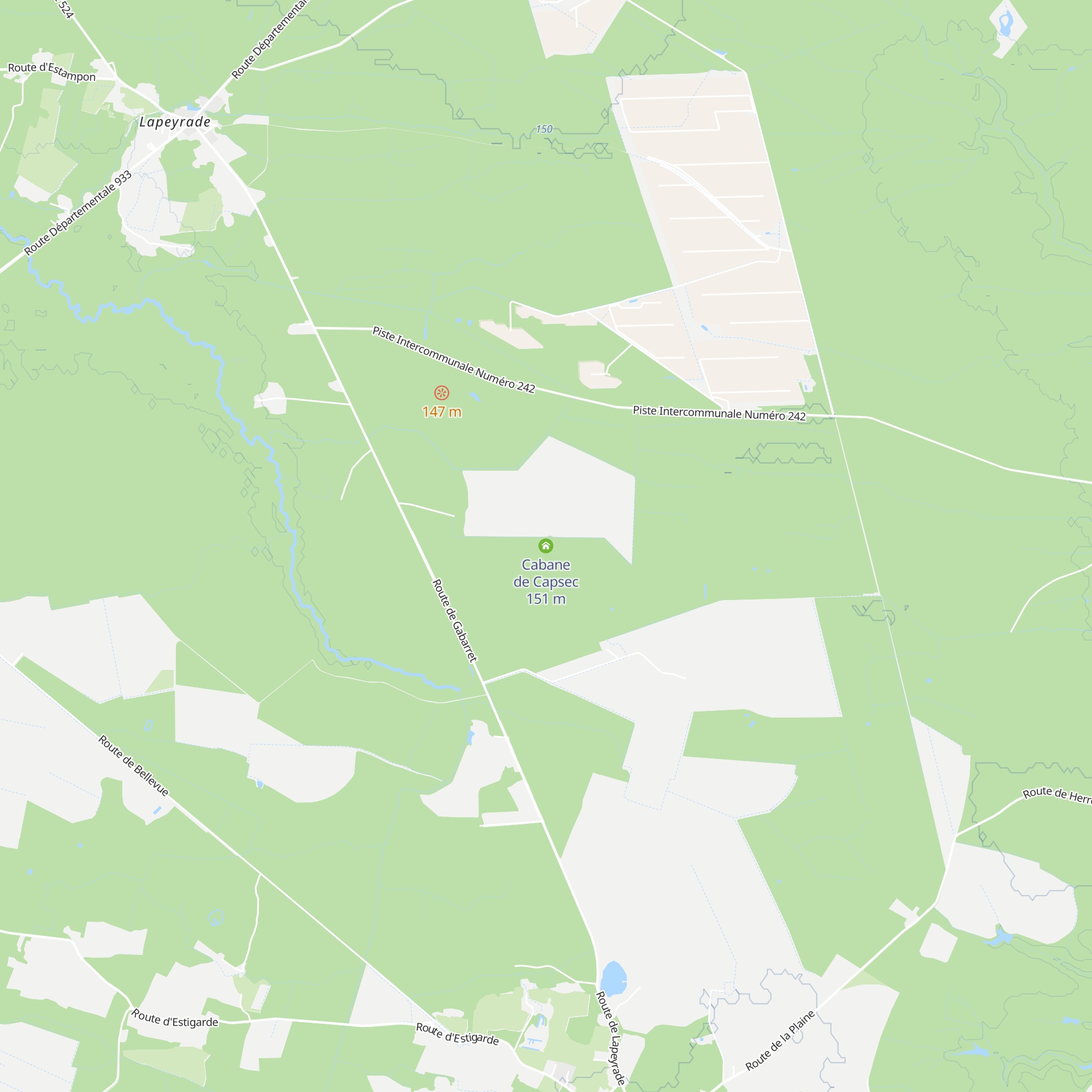 Cabane de Capsec map