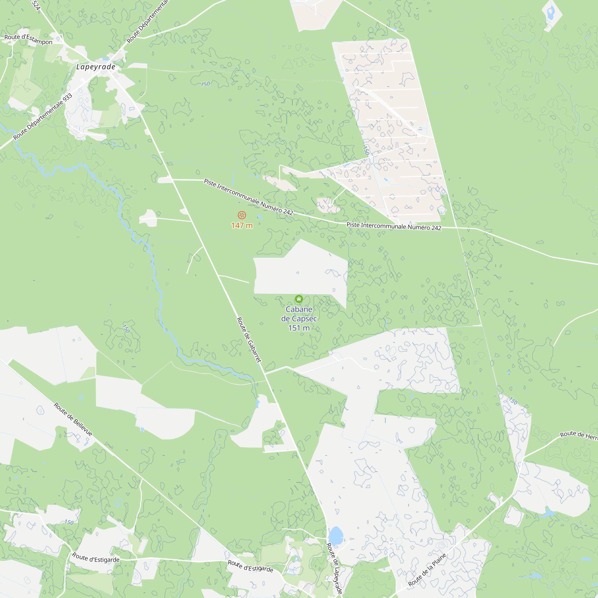 Cabane de Capsec map