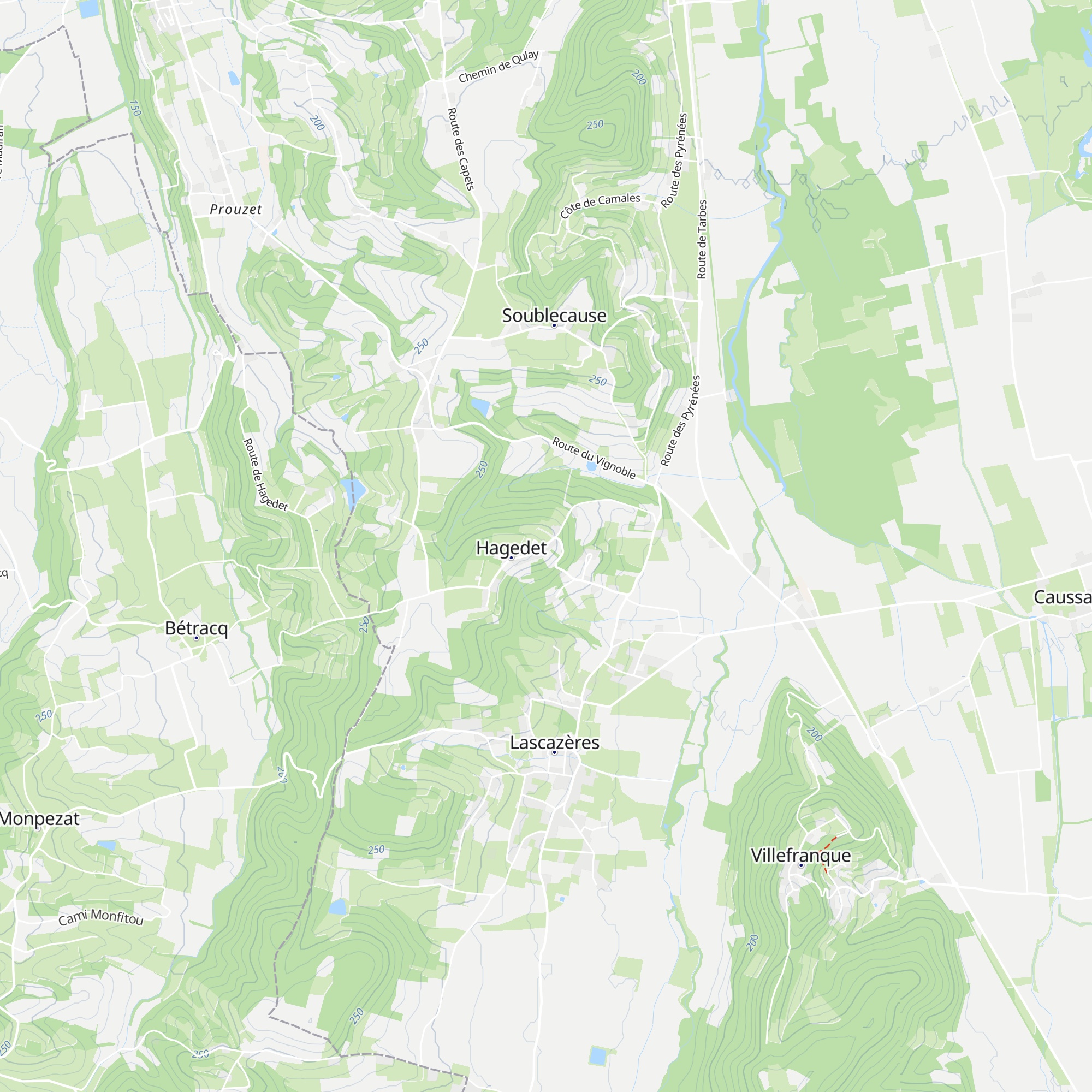 Gîte Castelbosc map