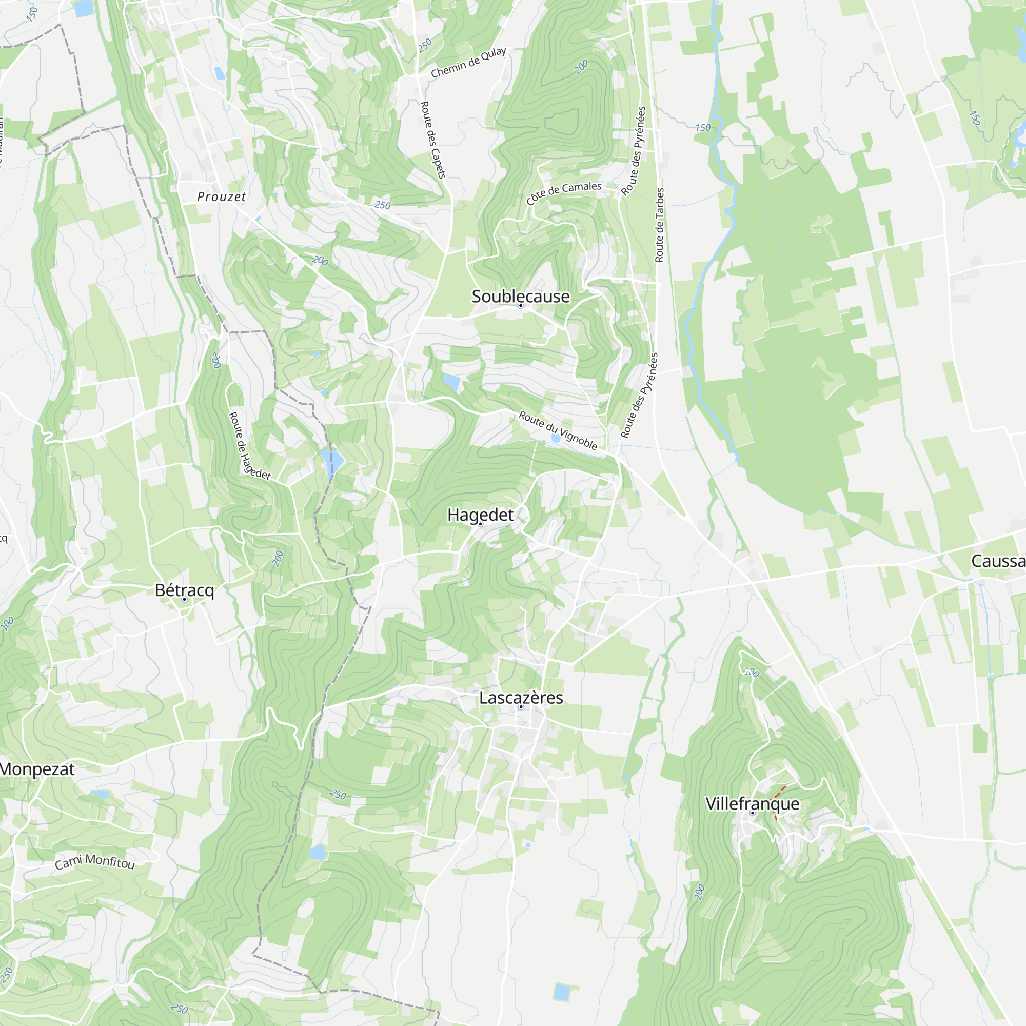 Gîte Castelbosc map