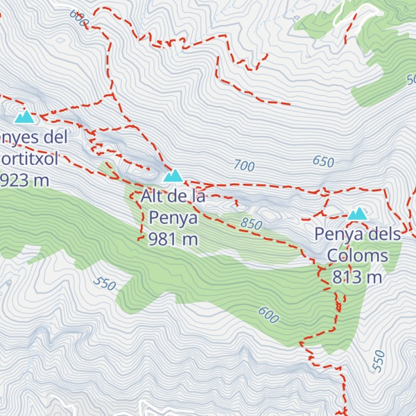 Map of Penya de la Ratlla