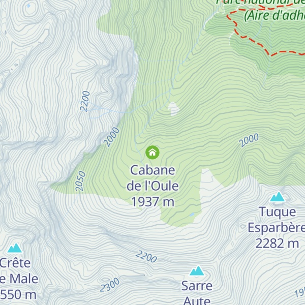 Map of Cabane de l'Oule
