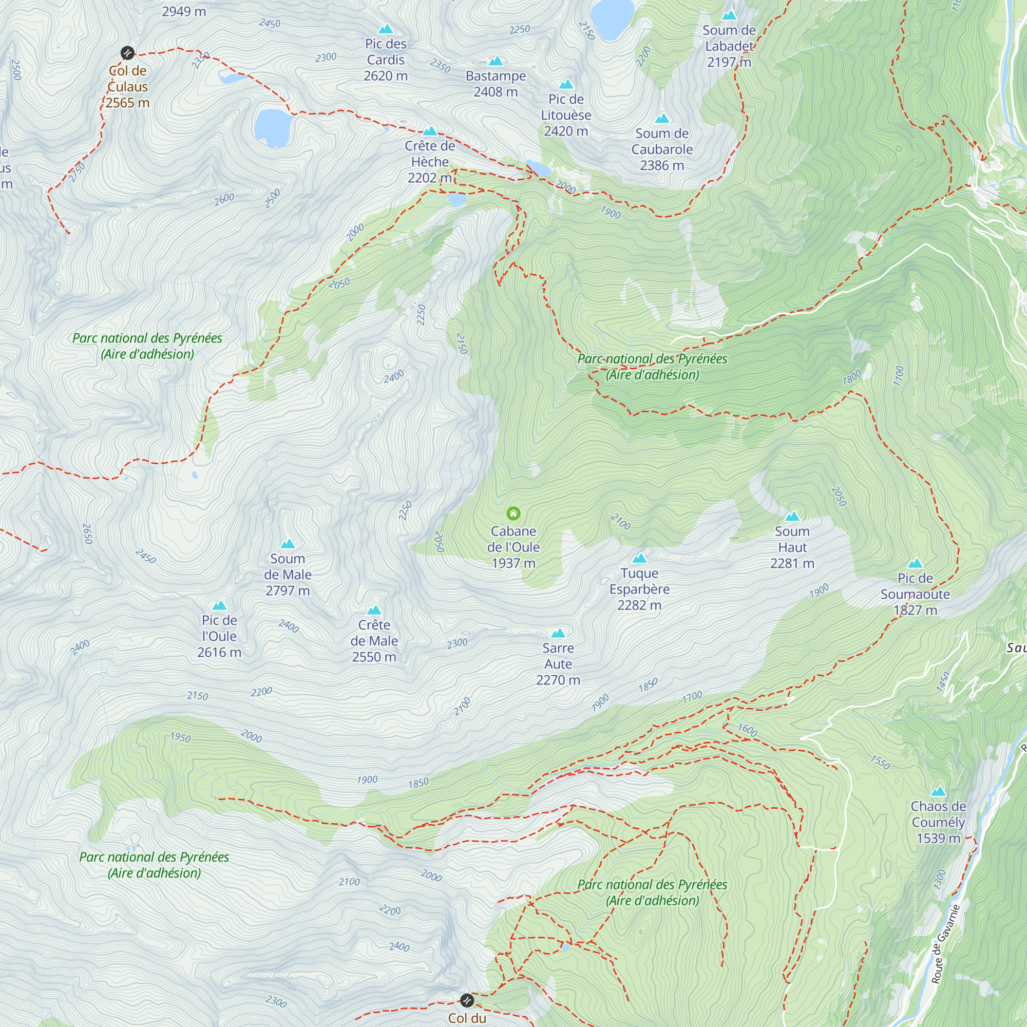 Cabane de l'Oule map