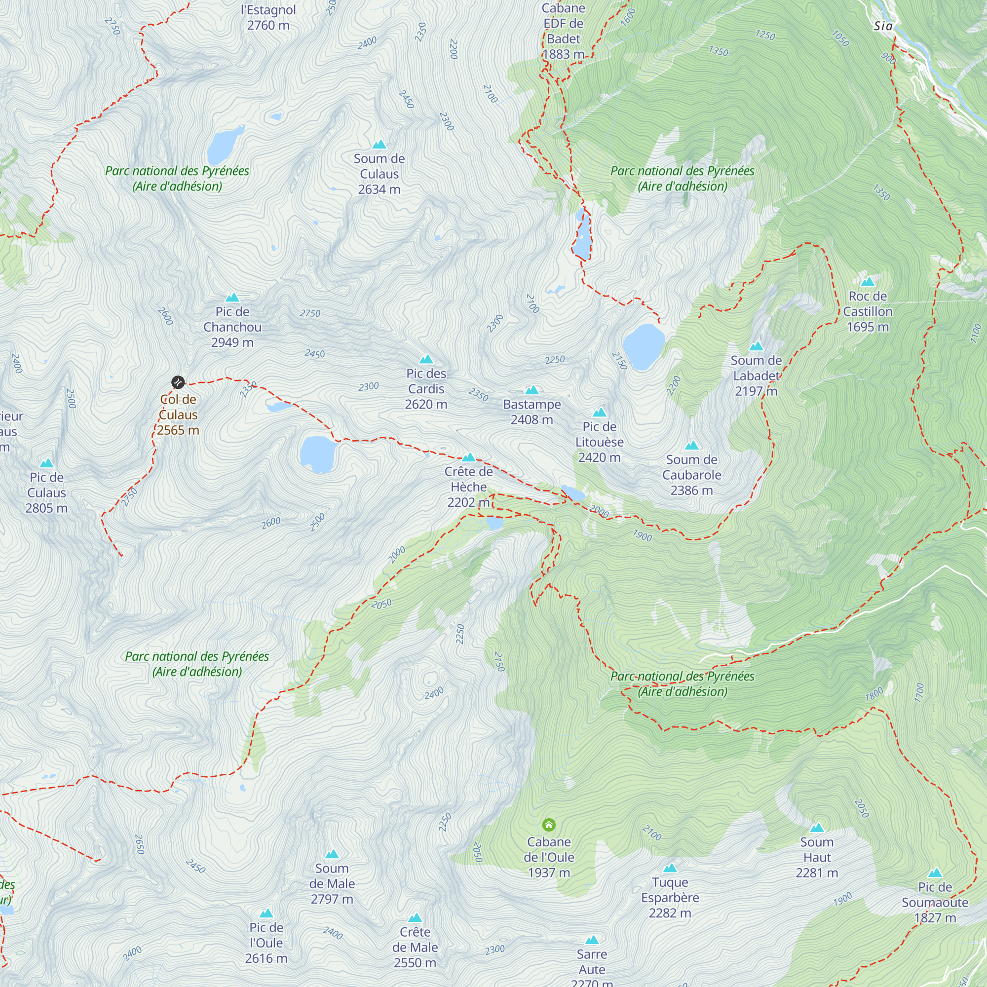 Cabane de Cestrède map