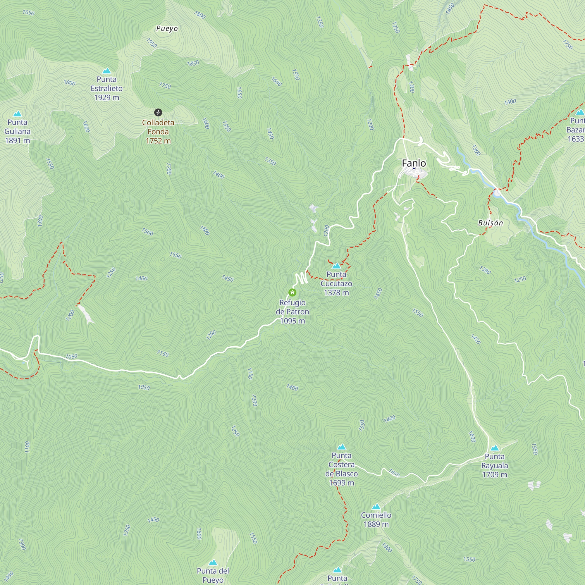 Refugio de Patron map