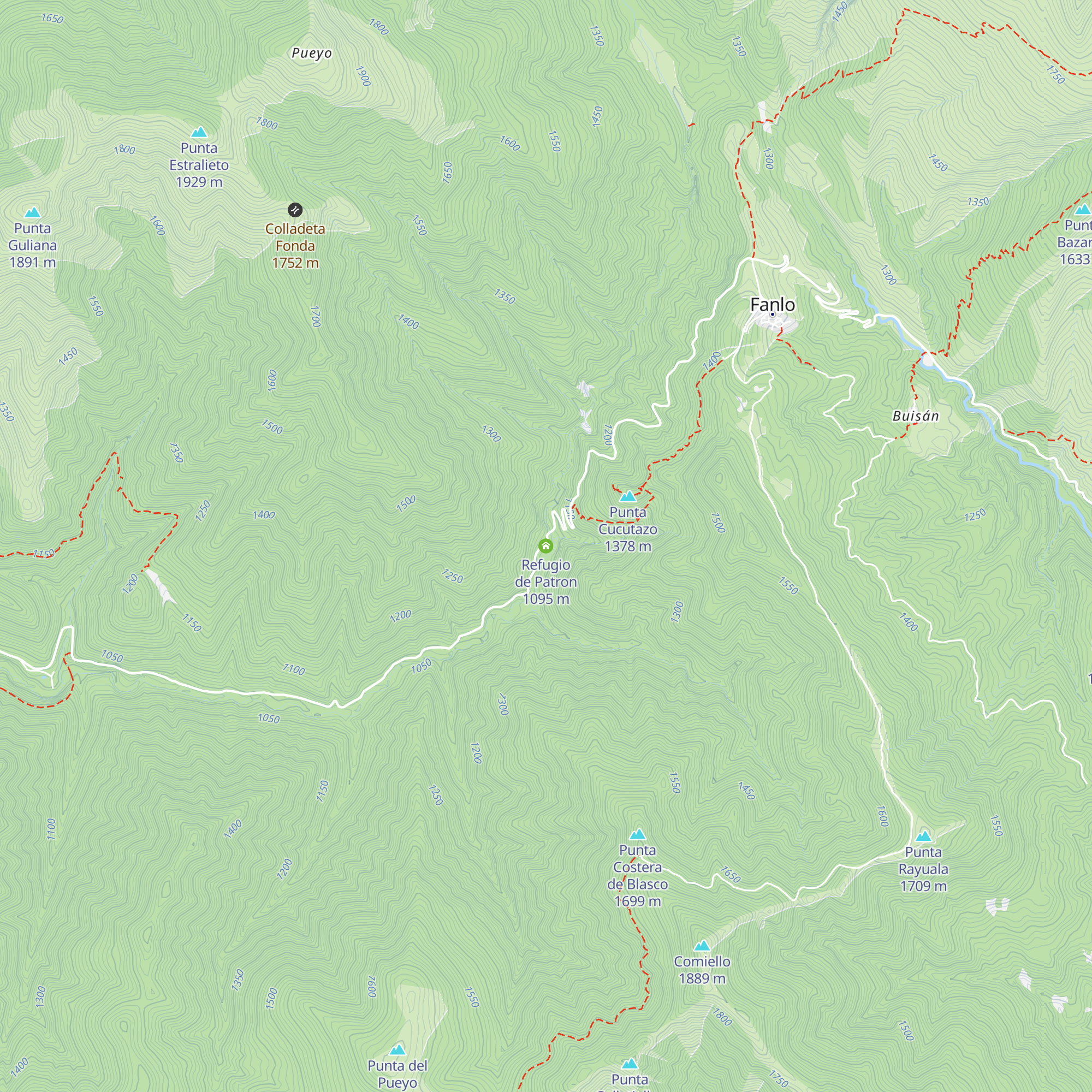 Refugio de Patron map
