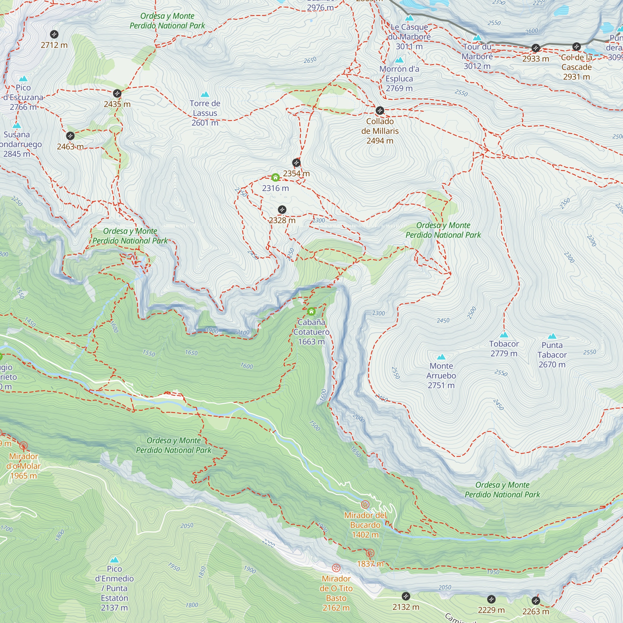 Cabaña Cotatuero map