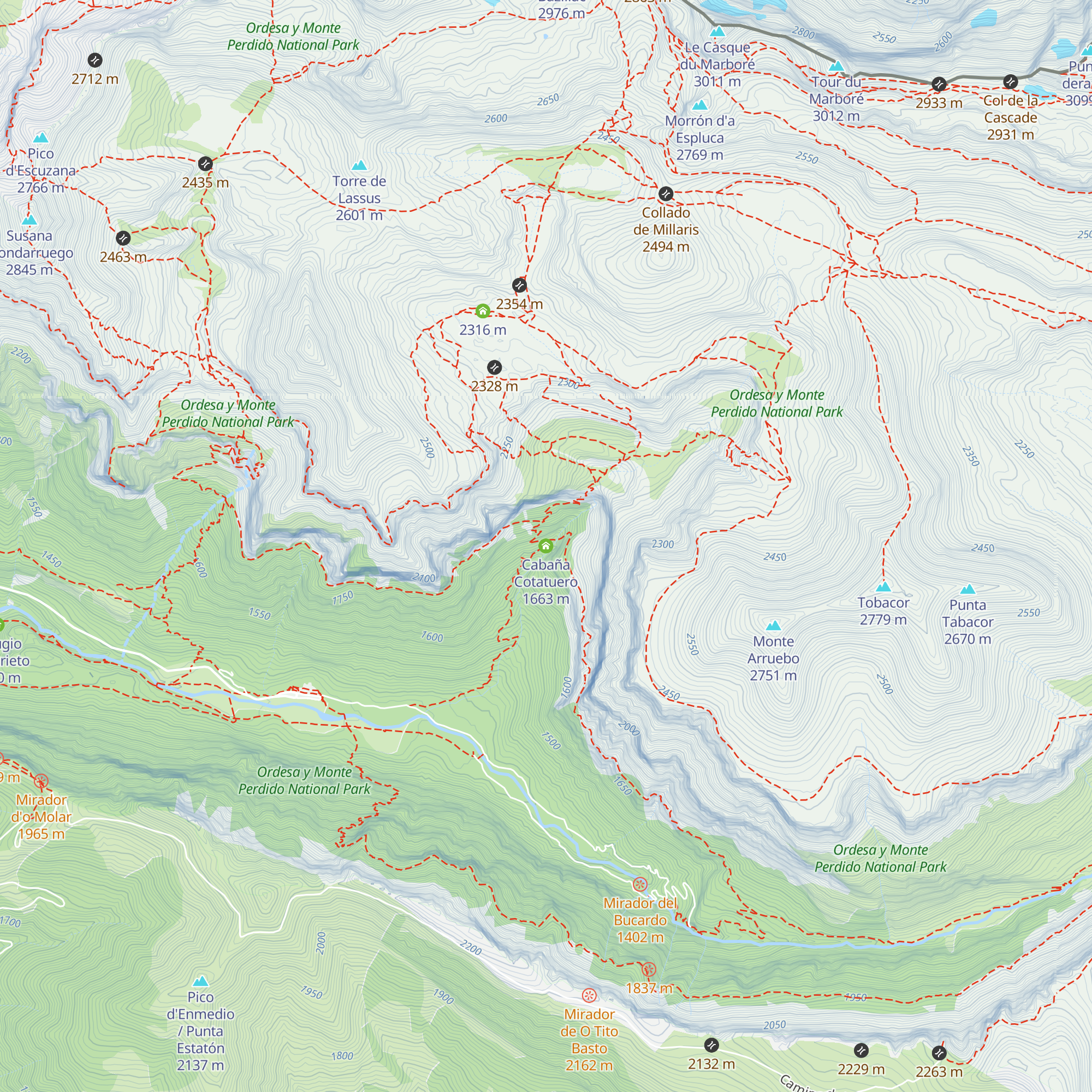 Cabaña Cotatuero map