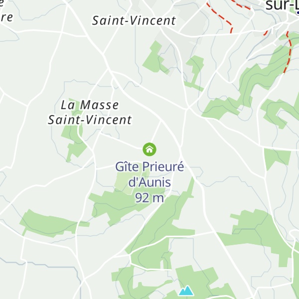 Map of Gîte Prieuré d'Aunis