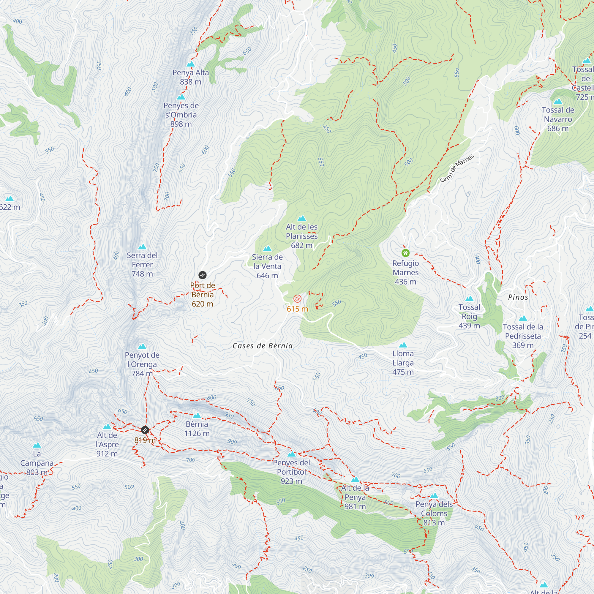 Refugia Vista Bernia map