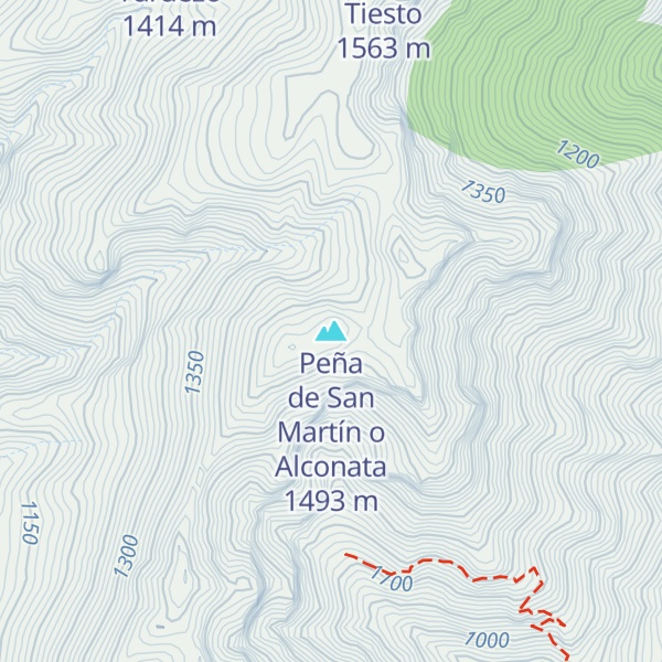 Map of Peña de San Martín o Alconata