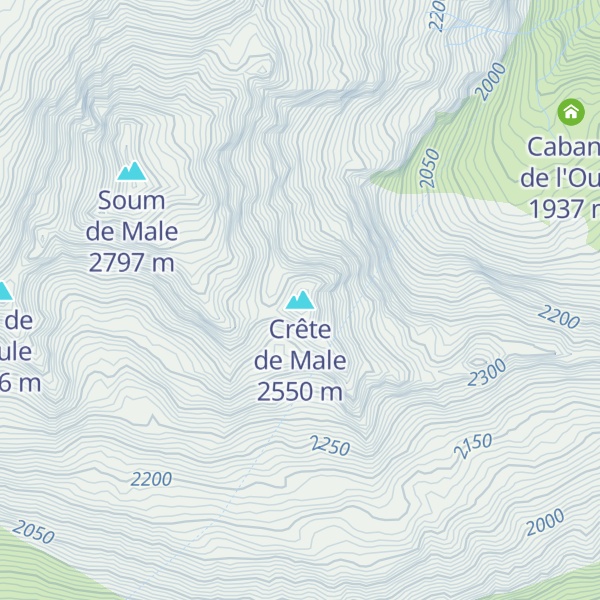 Map of Crête de Male