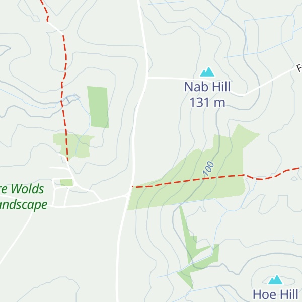 Map of Castcliffe Hill