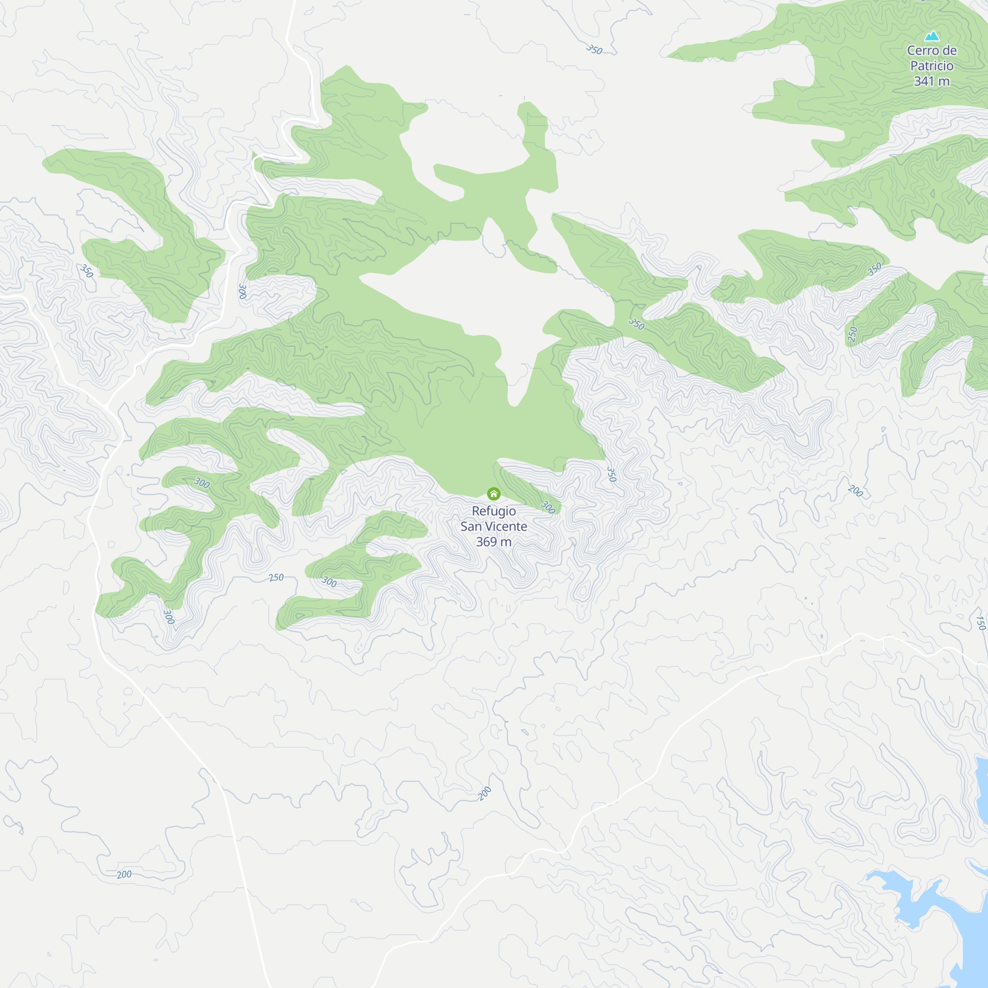 Refugio San Vicente map