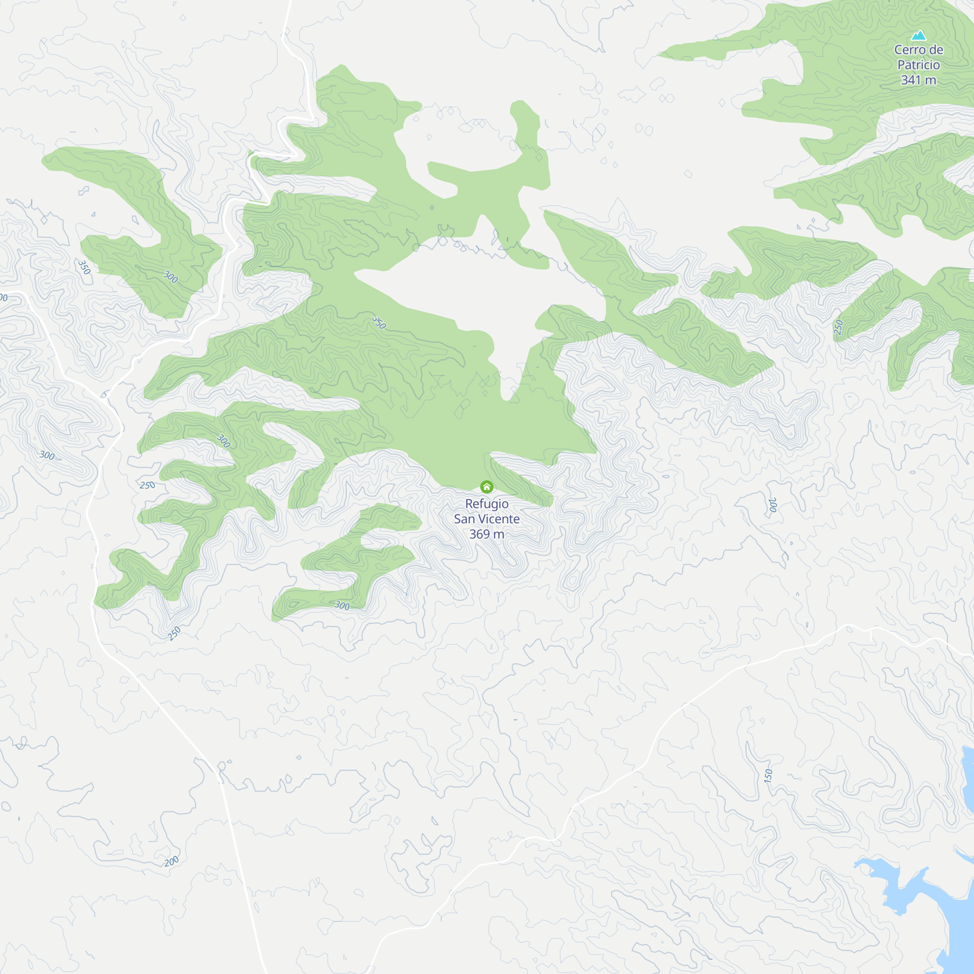 Refugio San Vicente map