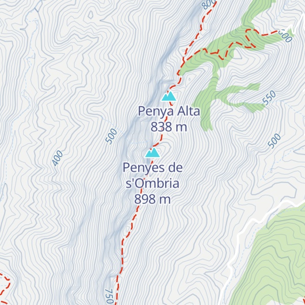 Map of Penyes de s'Ombria