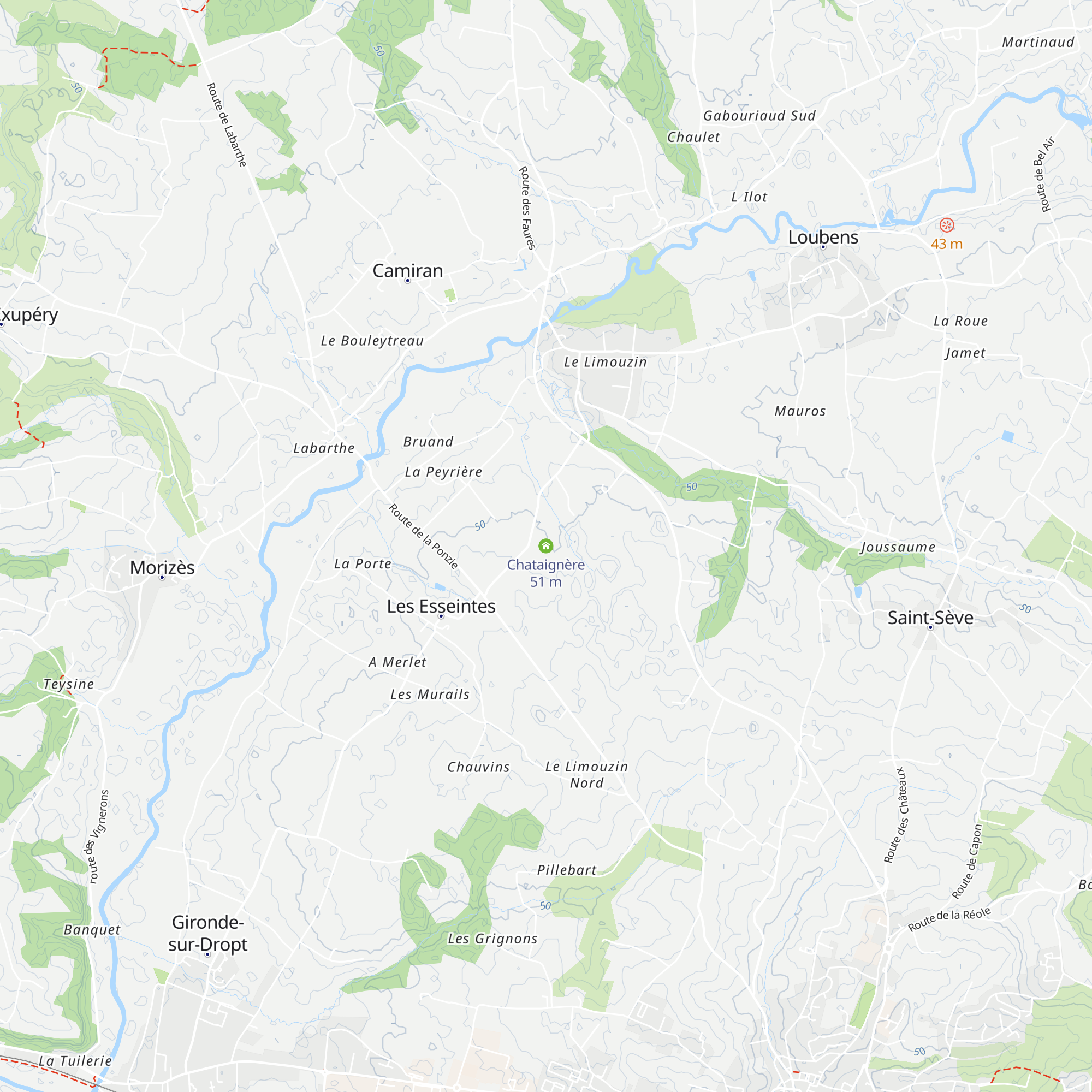 Chataignère map
