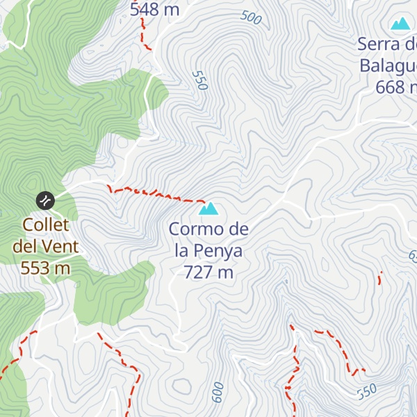 Map of Cormo de la Penya