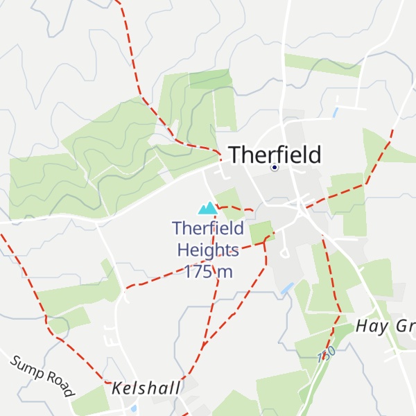 Map of Therfield Heights