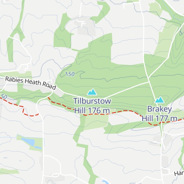 Map of Tilburstow Hill