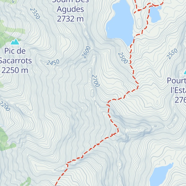 Map of Point Sud des Agudes