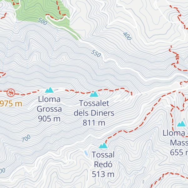 Map of Tossalet dels Diners