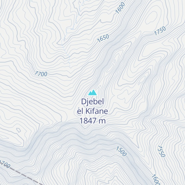 Map of Djebel el Kifane