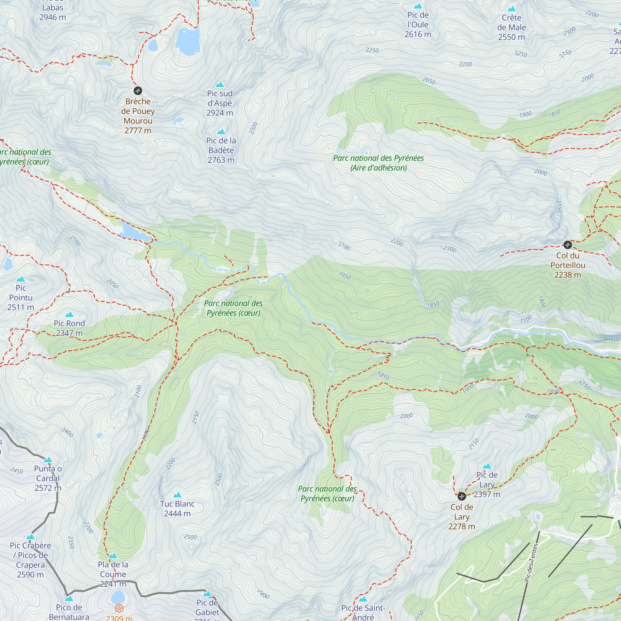 Cabane de Milhas map