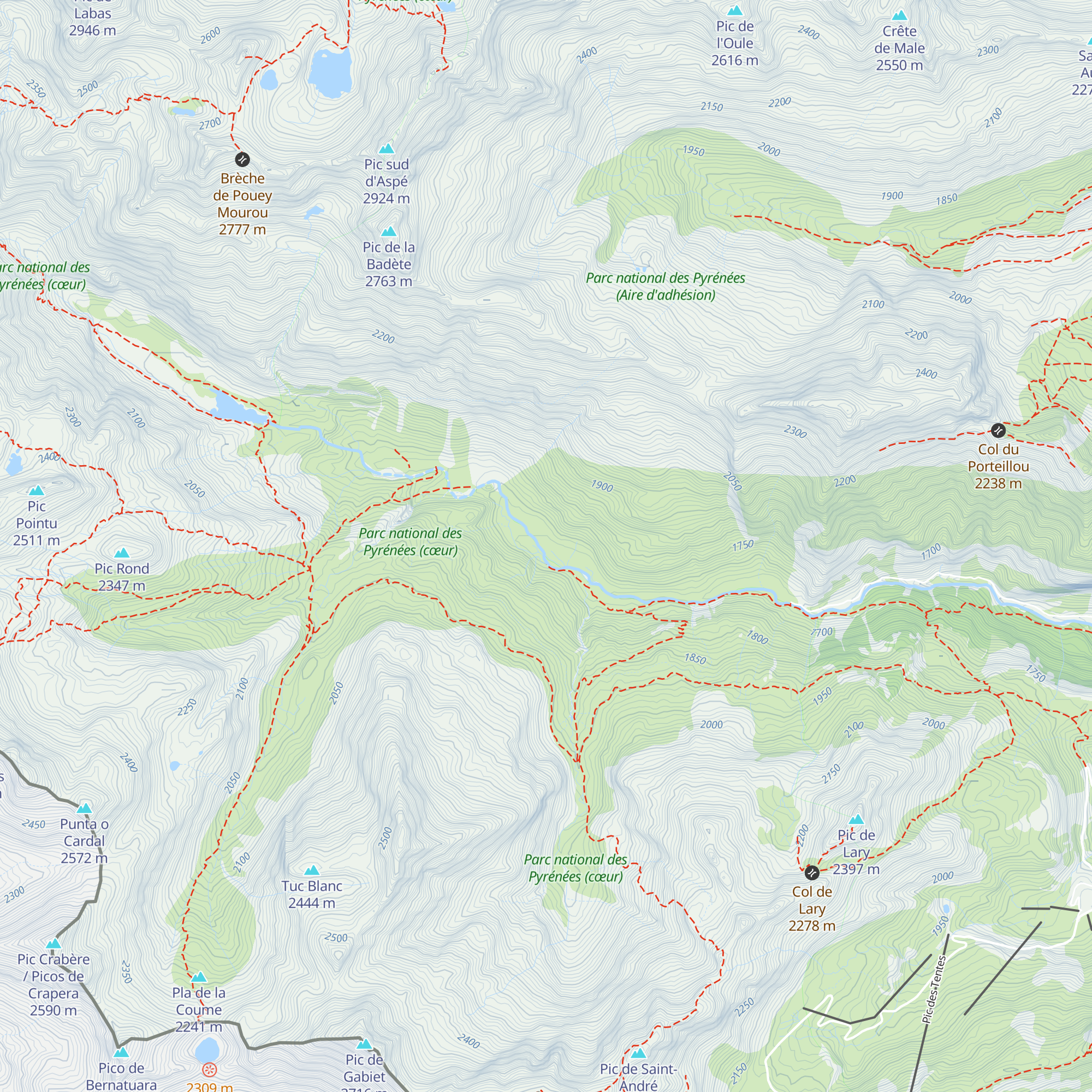Cabane de Milhas map