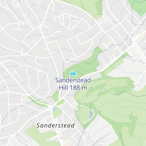 Map of Sanderstead Hill