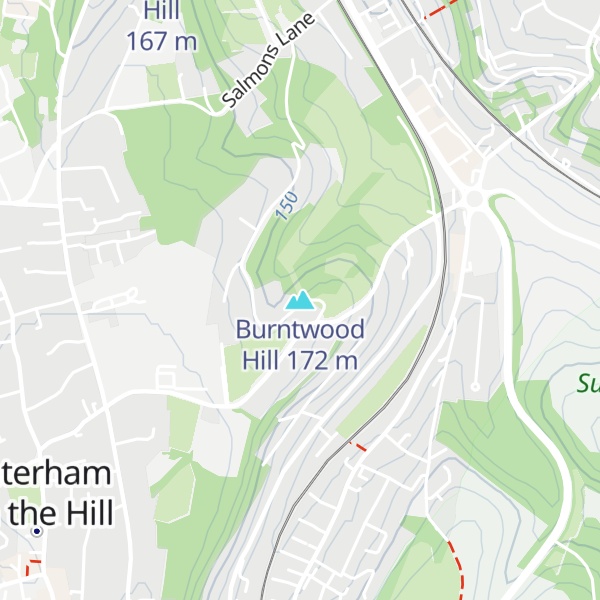 Map of Burntwood Hill