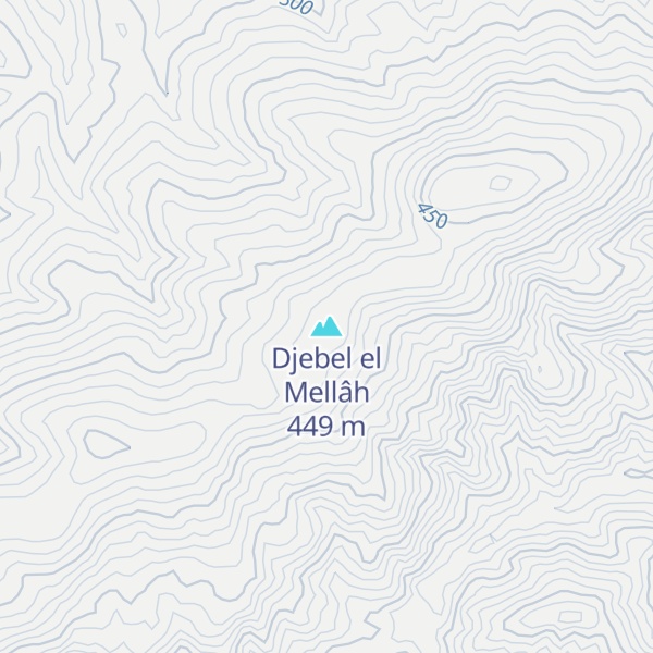 Map of Djebel el Mellâh