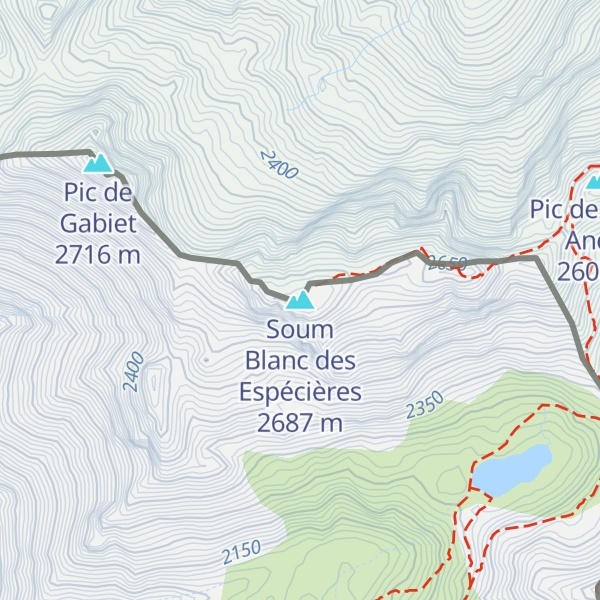 Map of Soum Blanc des Espécières