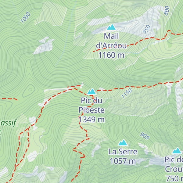 Map of Pic du Pibeste
