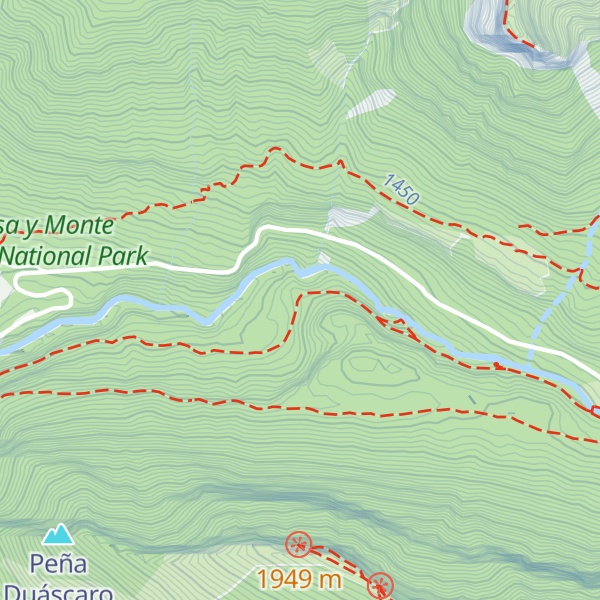 Map of Refugio de Turieto