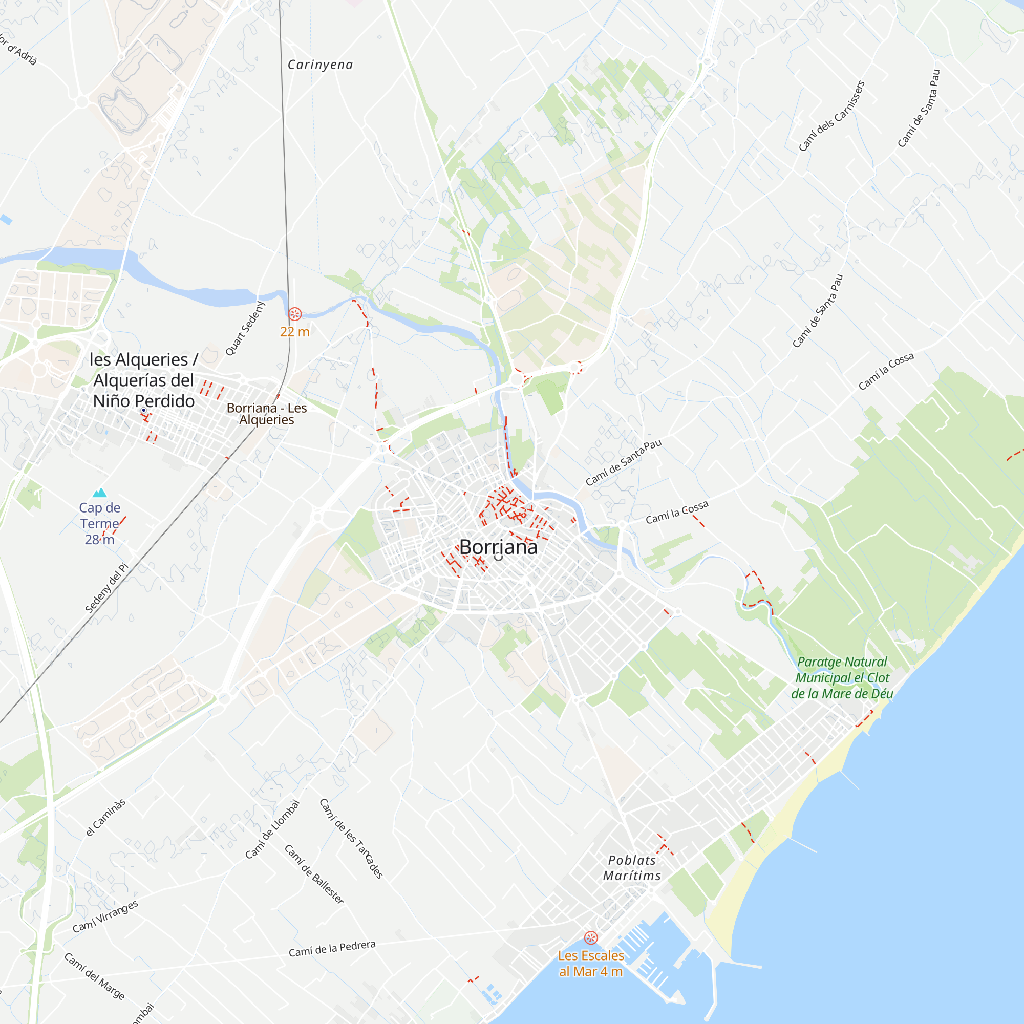 Tourist Info Burriana map