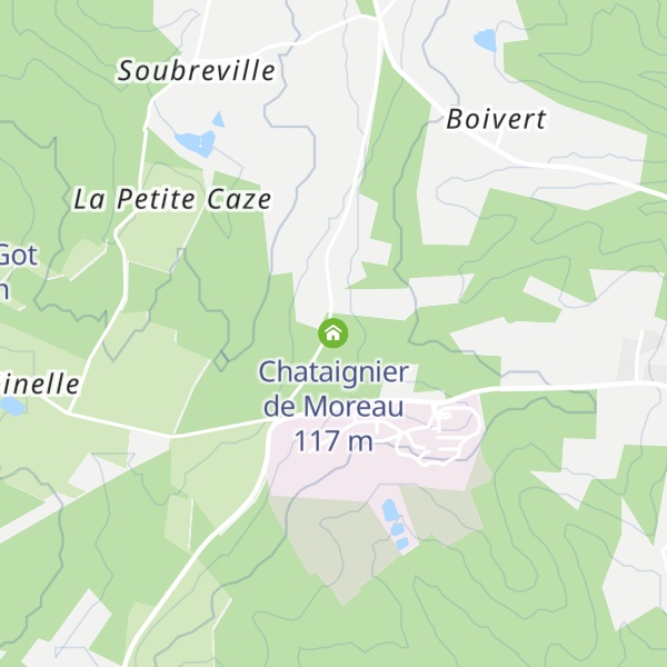 Map of Chataignier de Moreau
