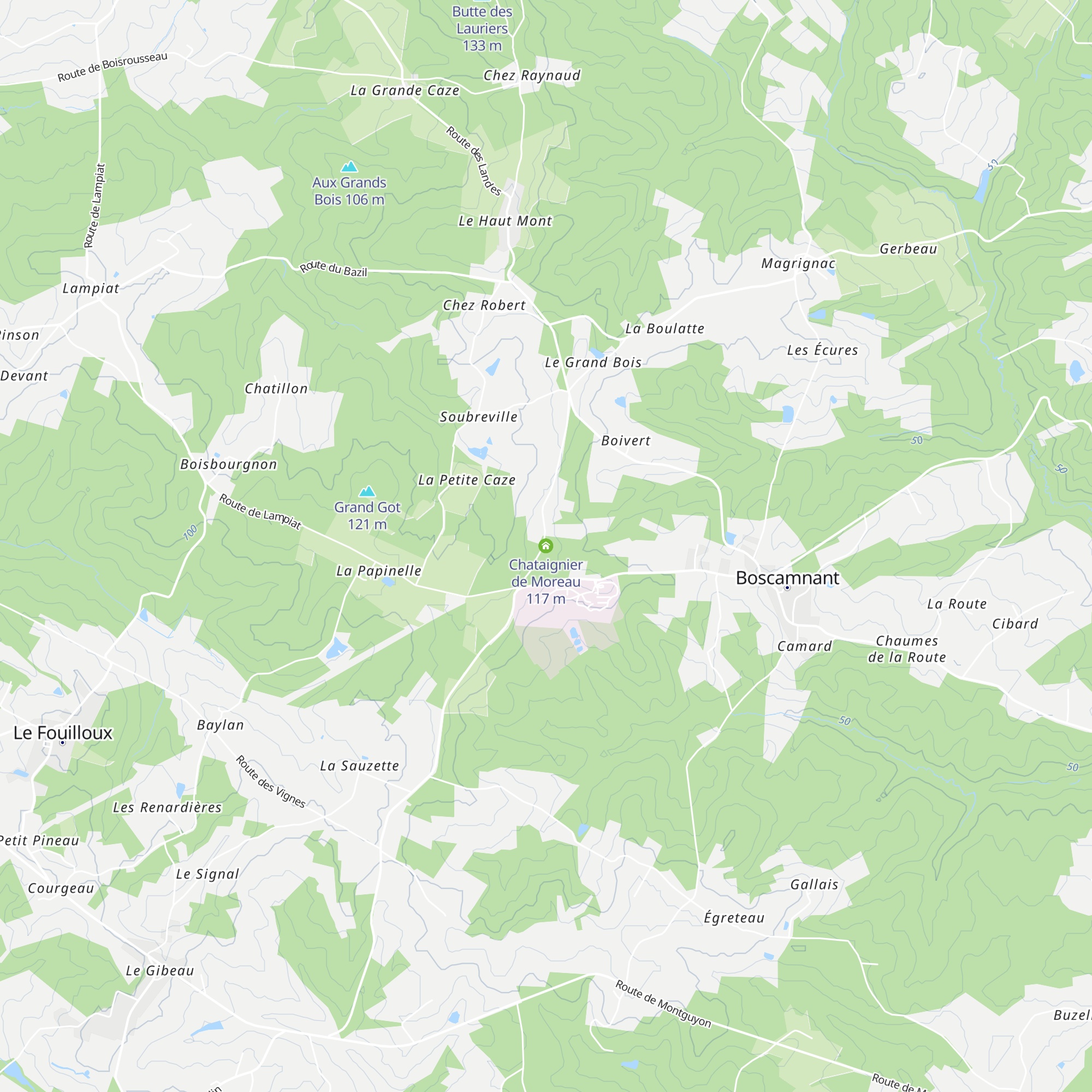 Chataignier de Moreau map