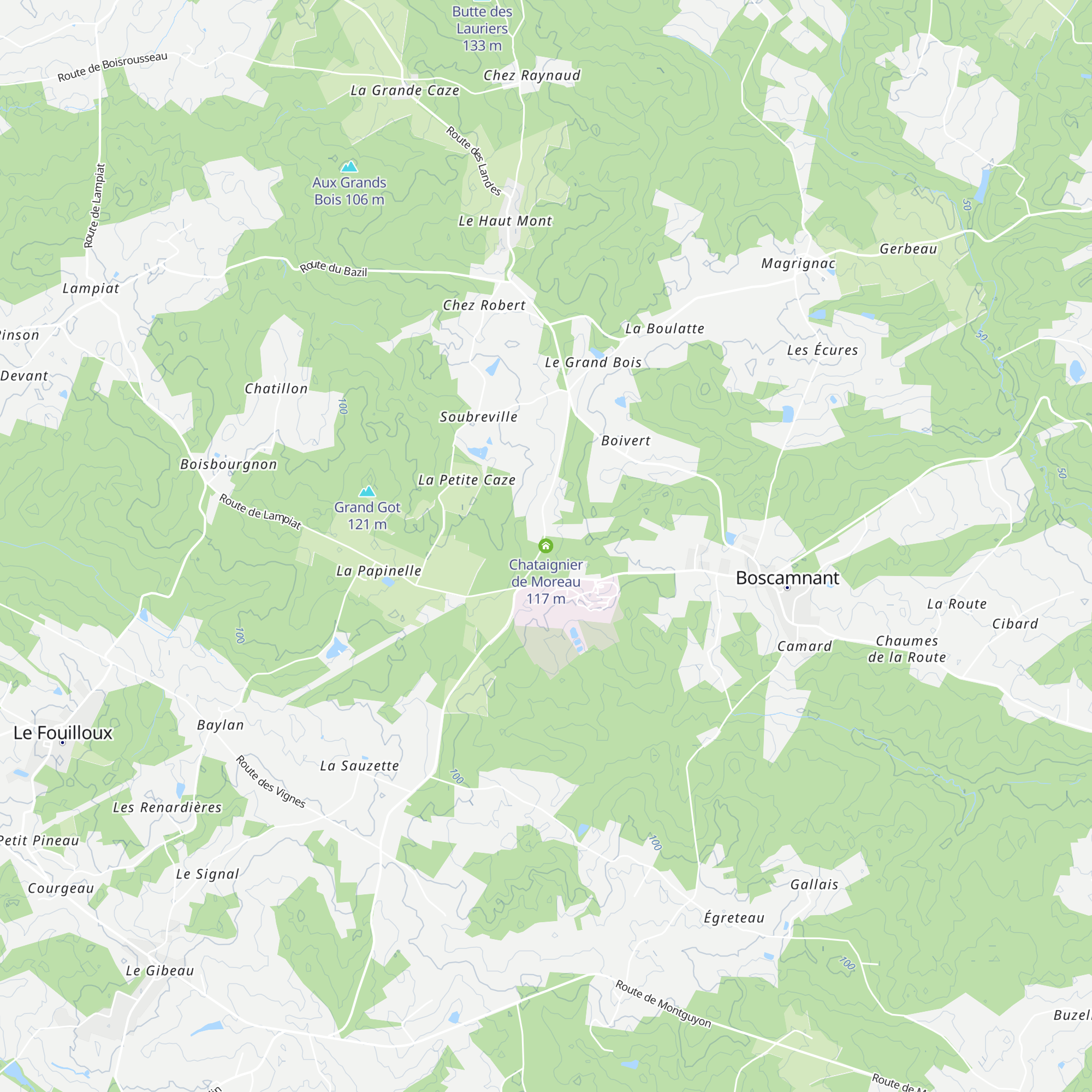 Chataignier de Moreau map