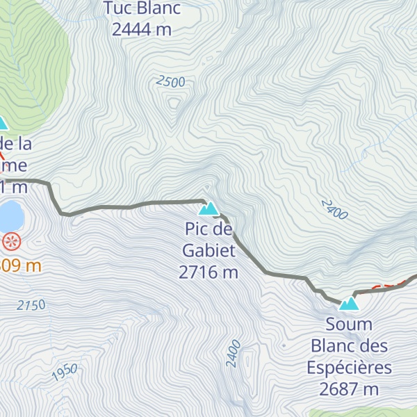 Map of Pic de Gabiet