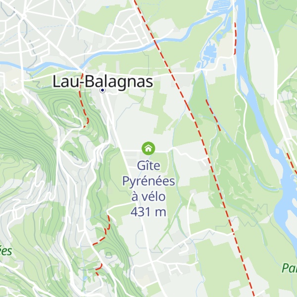 Map of Gîte Pyrénées à vélo