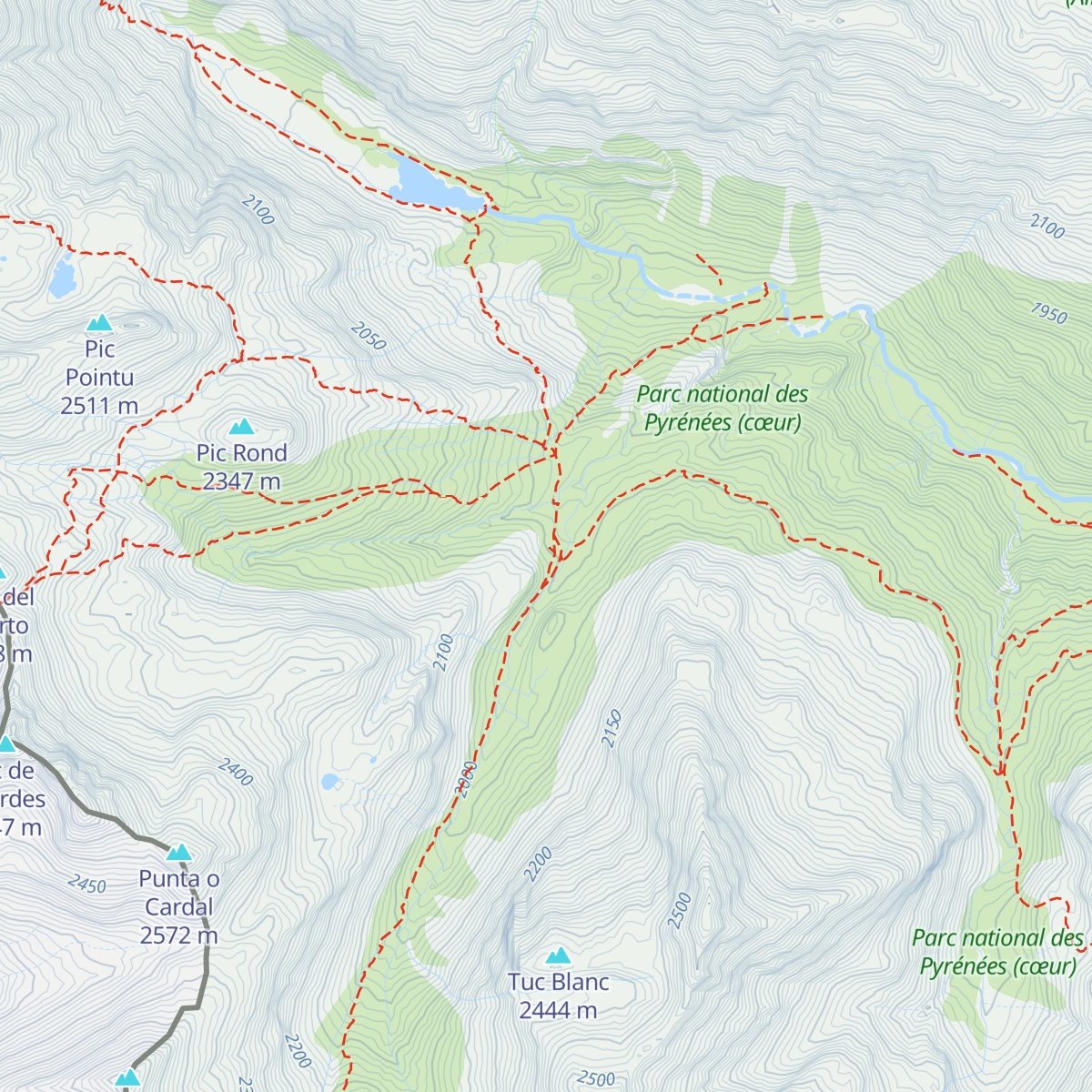 Cabane de Lourdes map