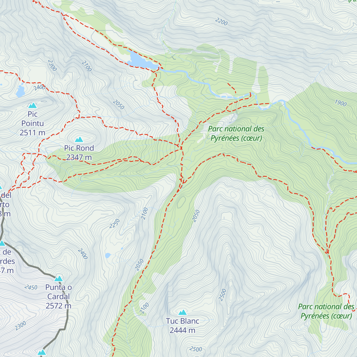 Cabane de Lourdes map