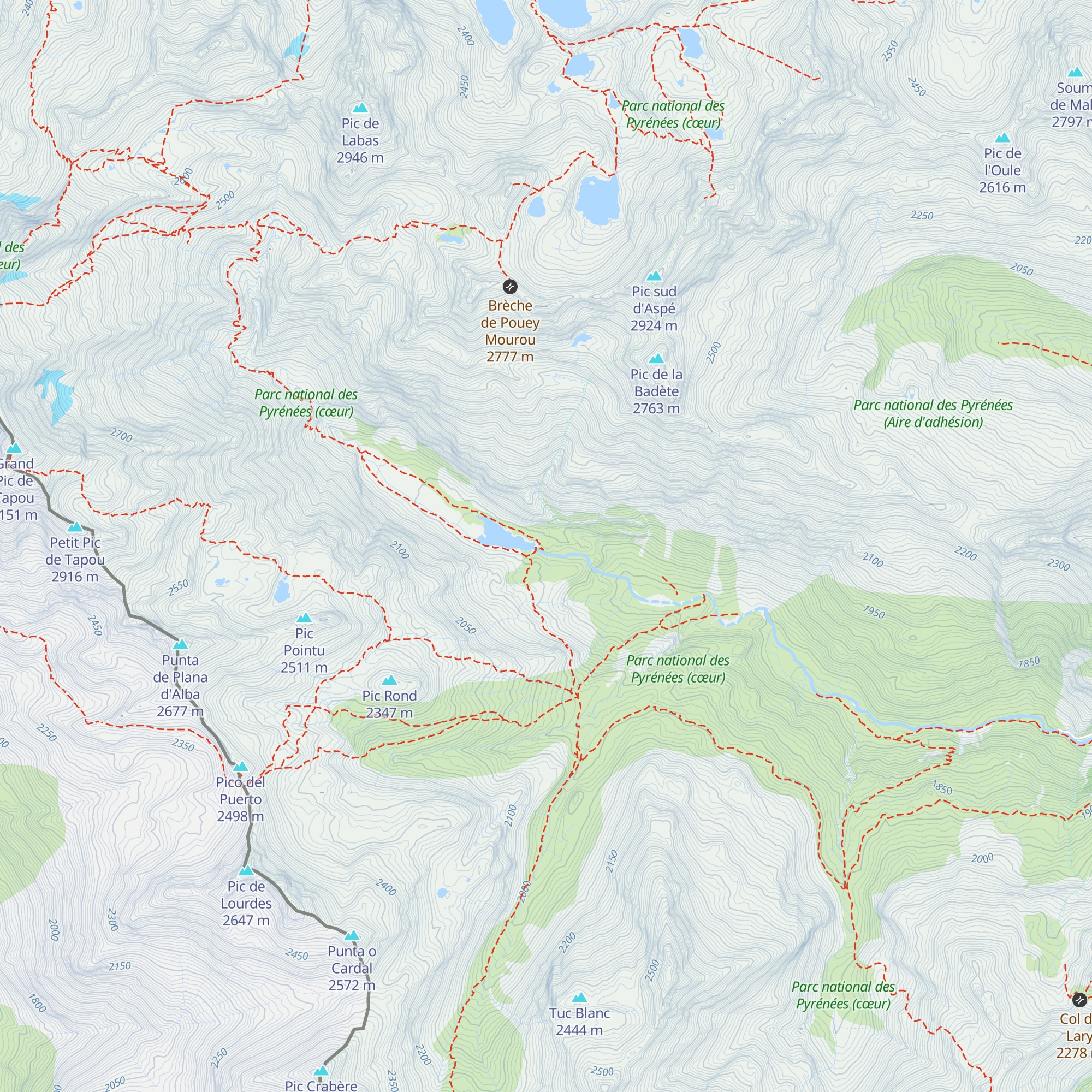 Cabane d'Ossoue map