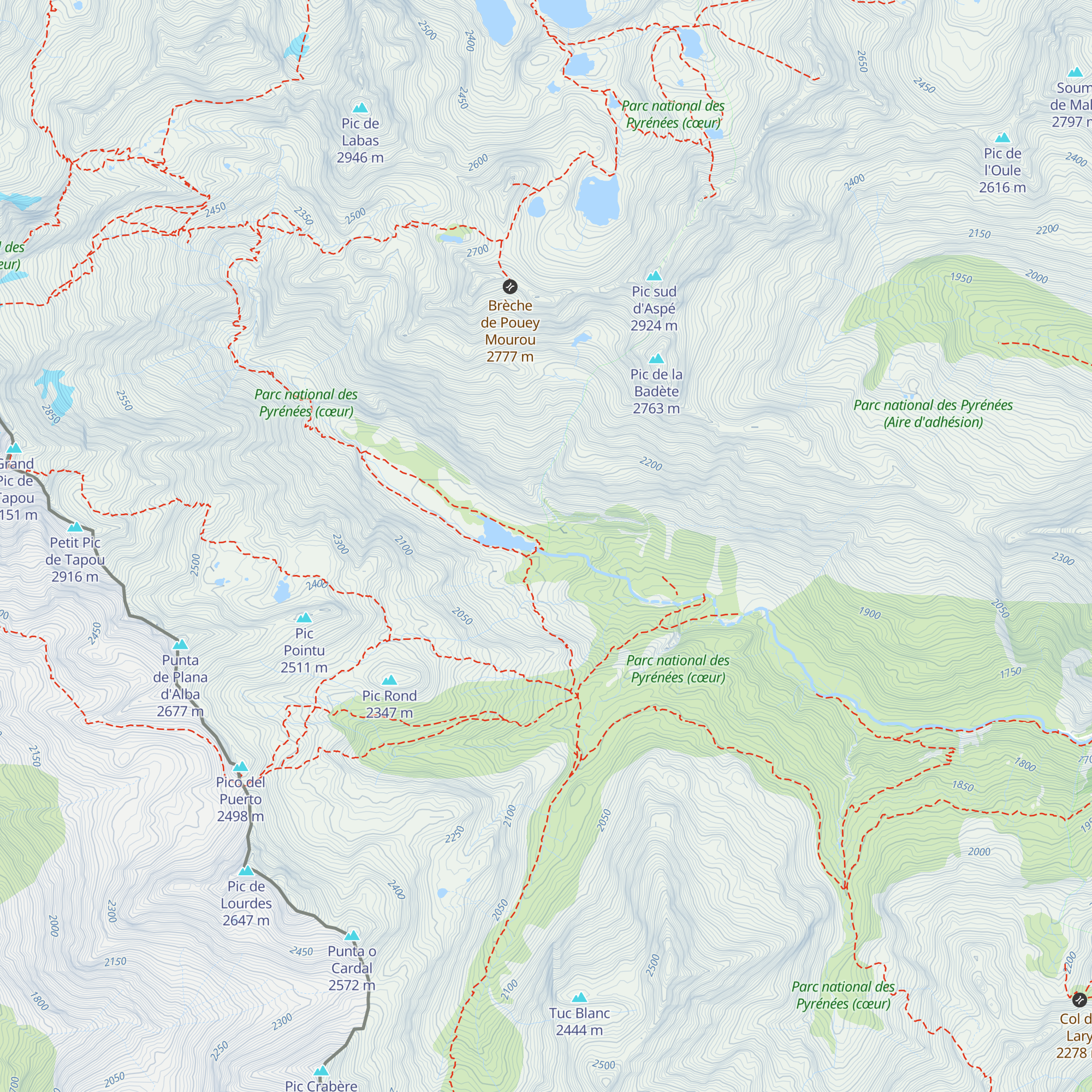 Cabane d'Ossoue map