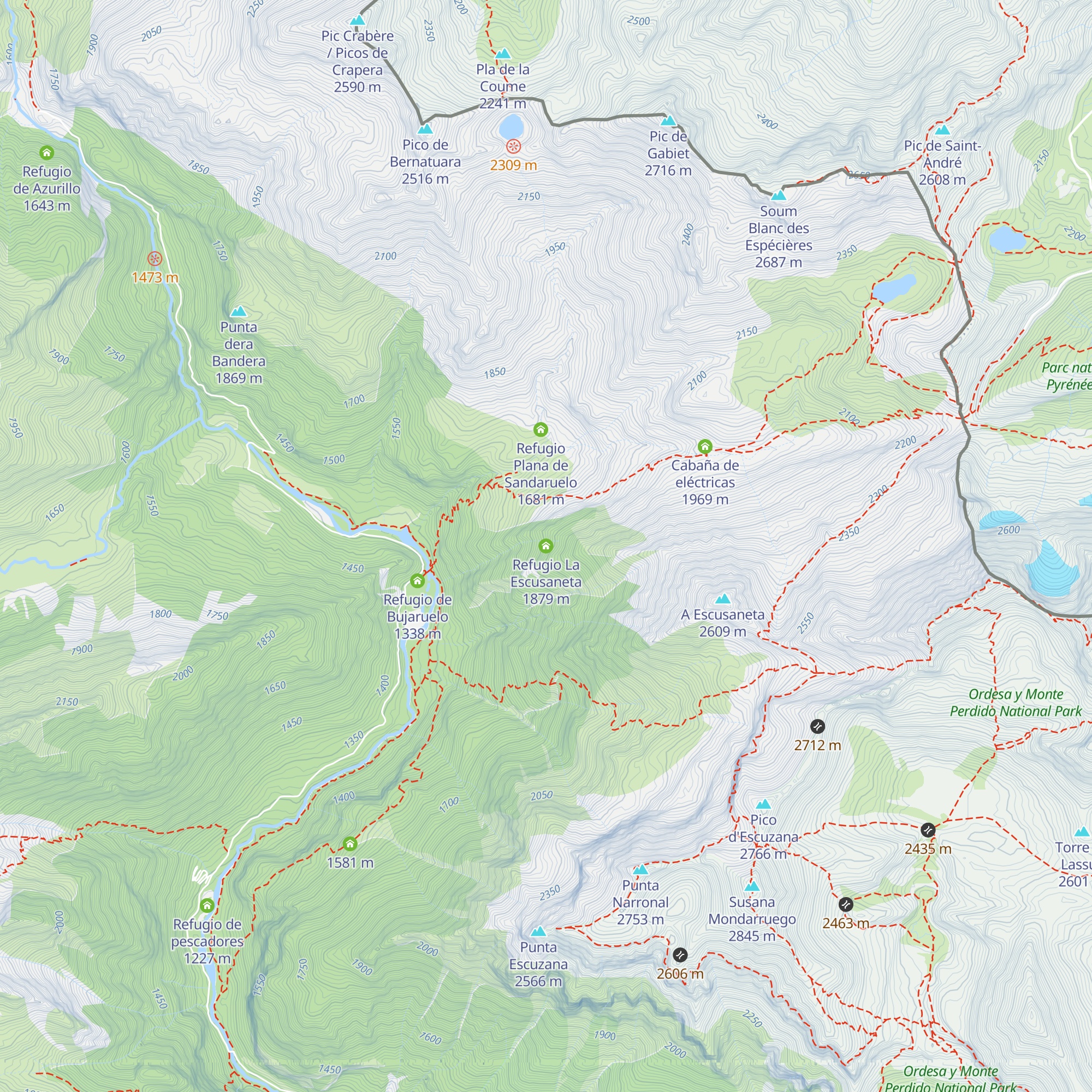 Refugio La Escusaneta map